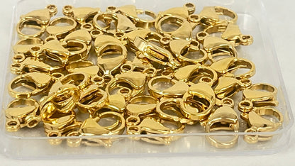 Clasps 16 mm silver/gold (40 pieces)