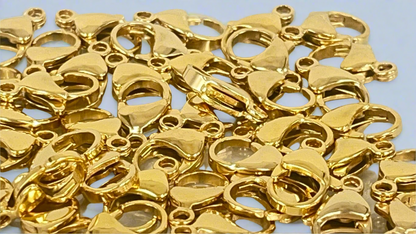 Clasps 16 mm silver/gold (40 pieces)