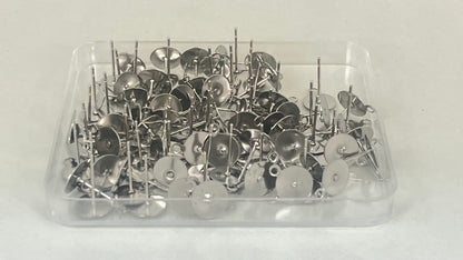 Earring pins 8 mm (100 pieces)