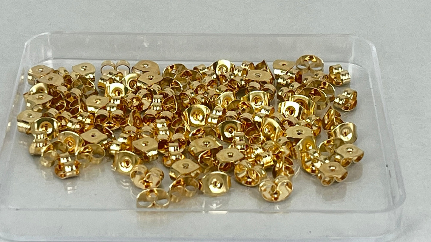 Earring butterflies silver/gold (100 pieces)