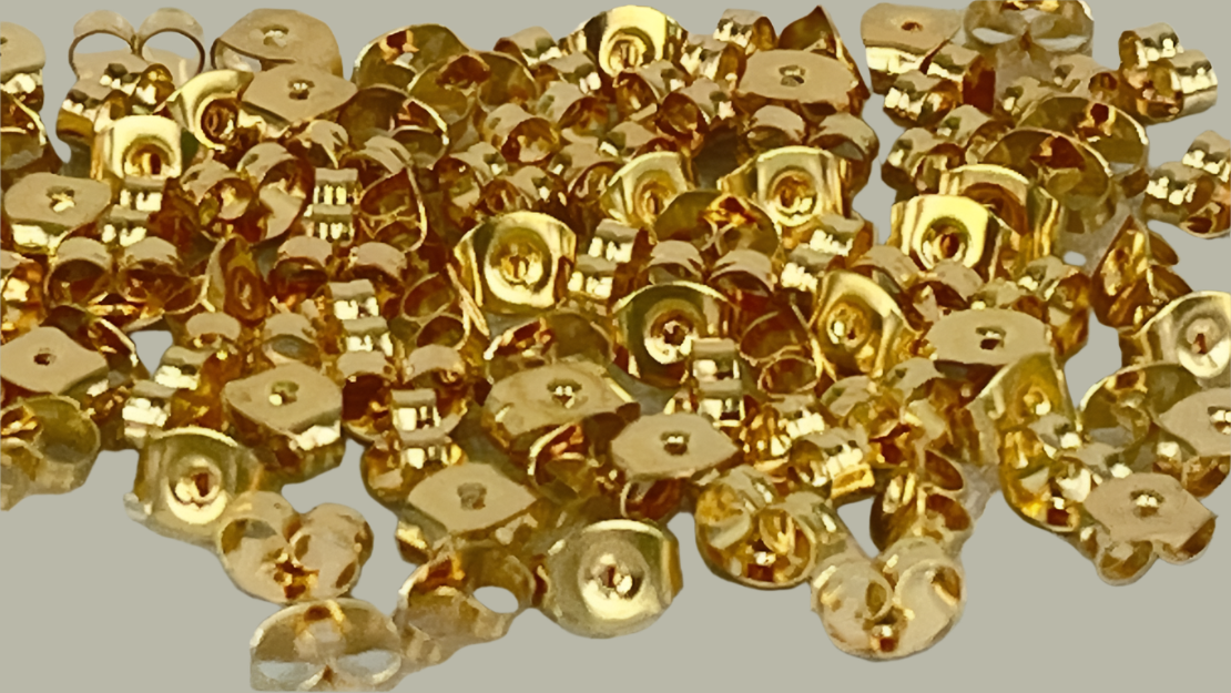 Earring butterflies silver/gold (100 pieces)