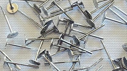 Earring pins 4 mm (100 pieces)