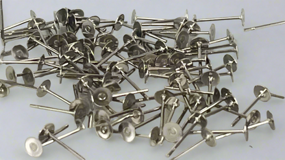 Earring pins 4 mm (100 pieces)