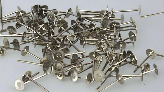 Earring pins 4 mm (100 pieces)