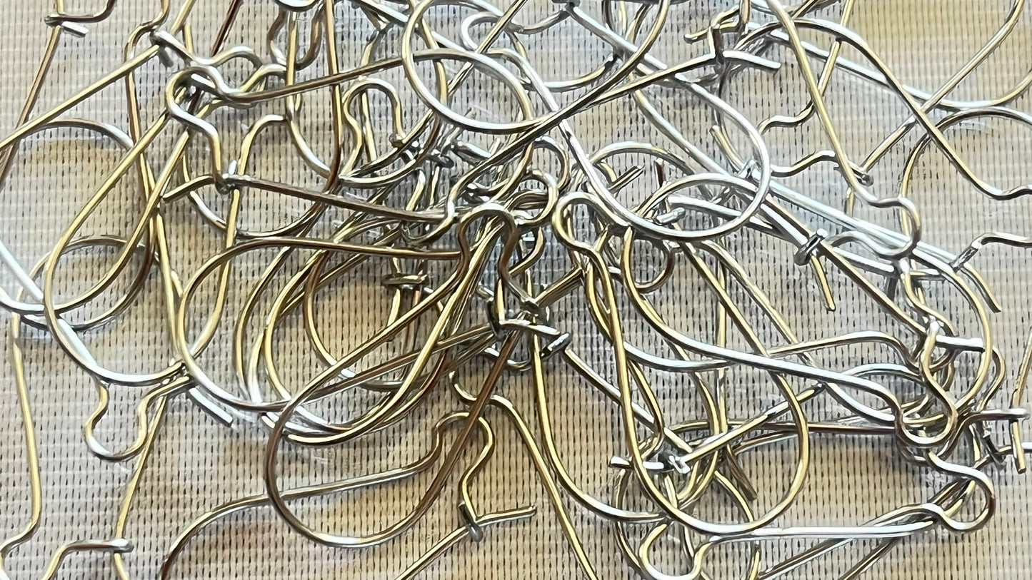 Earring hooks 25 mm (40 pieces)