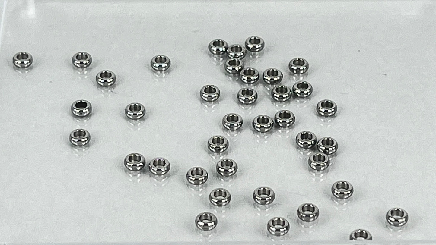 Spacers 3 x 1.2 mm silver/gold (40 pieces)