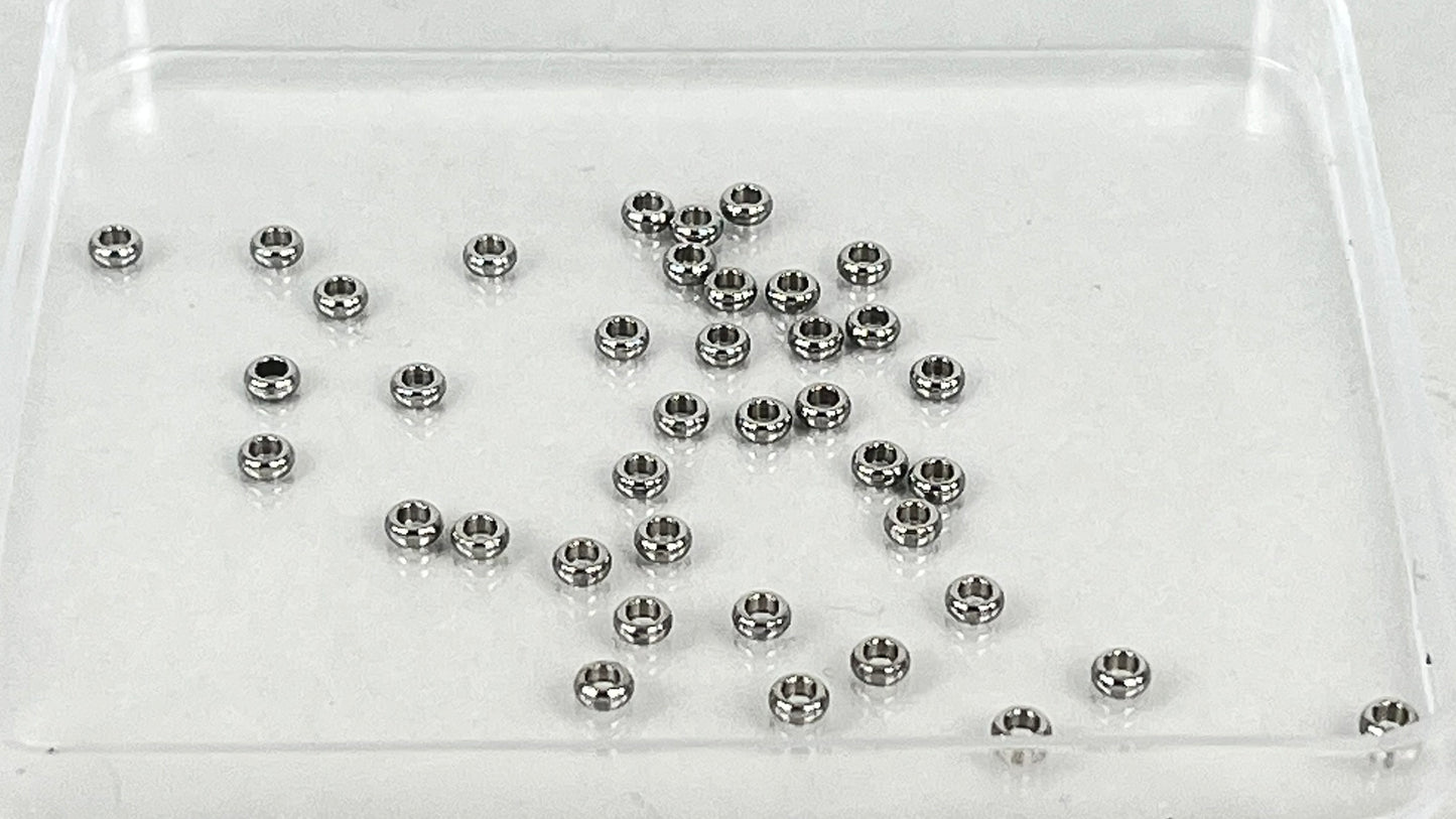 Spacers 3 x 1.2 mm silver/gold (40 pieces)