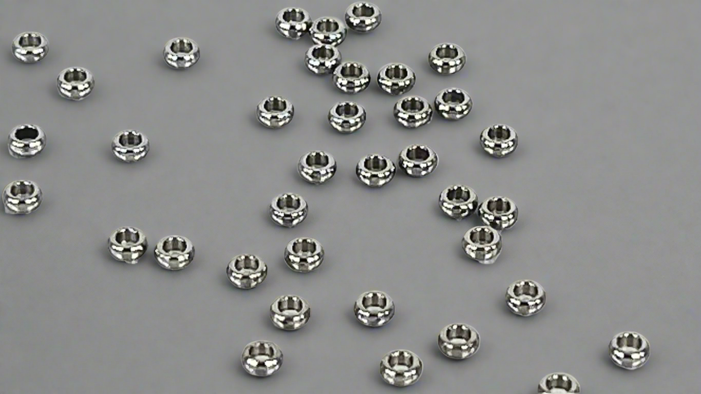 Spacers 3 x 1.2 mm silver/gold (40 pieces)