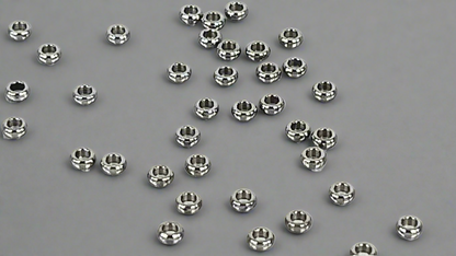 Spacers 3 x 1.2 mm silver/gold (40 pieces)