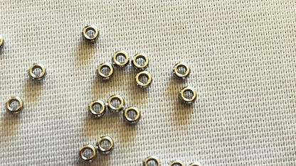 Spacers 3 x 1.2 mm silver/gold (40 pieces)