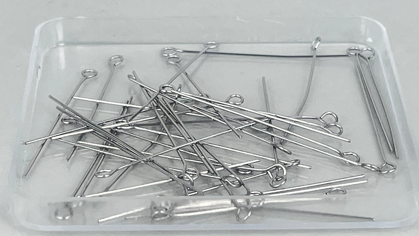 Ball, eye and flathead pins 0.6 x 40 mm silver/gold (40 pieces)
