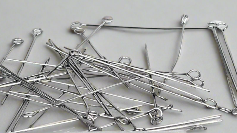 Ball, eye and flathead pins 0.6 x 40 mm silver/gold (40 pieces)