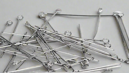 Ball, eye and flathead pins 0.6 x 40 mm silver/gold (40 pieces)