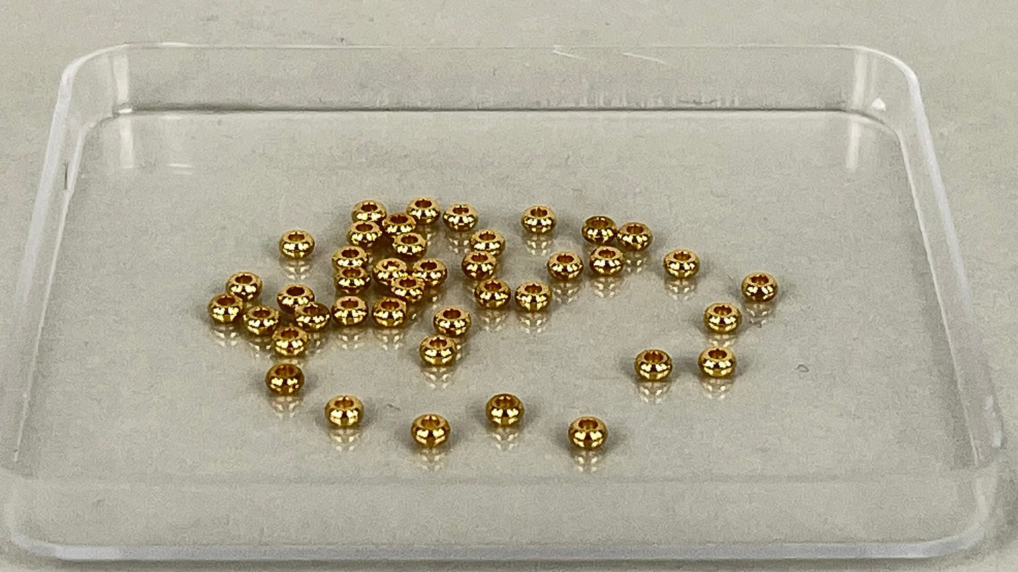 Spacers 3 x 1.2 mm silver/gold (40 pieces)