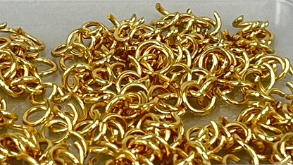 Jump rings 1.0 x 6 mm silver/gold (200 pieces)