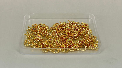 Jump rings 1.0 x 6 mm silver/gold (200 pieces)