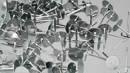 Earring pins 8 mm (100 pieces)