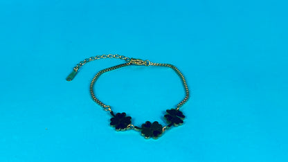 Clover box chain bracelet/anklet