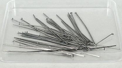 Ball, eye and flathead pins 0.6 x 40 mm silver/gold (40 pieces)