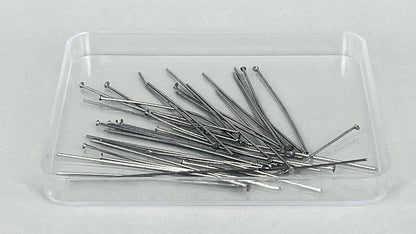 Ball, eye and flathead pins 0.6 x 40 mm silver/gold (40 pieces)