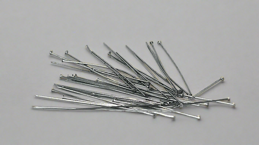 Ball, eye and flathead pins 0.6 x 40 mm silver/gold (40 pieces)