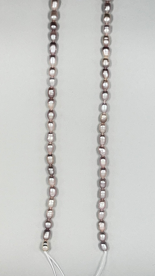 Freshwater Pearls 4mm Mauve Rice