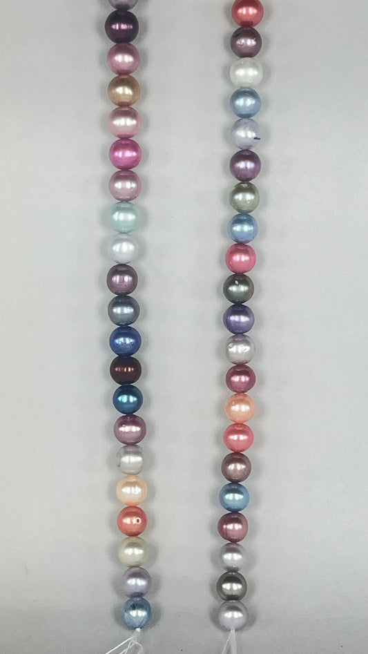 Freshwater Pearls 8-9mm Multicoloured Semi-Round