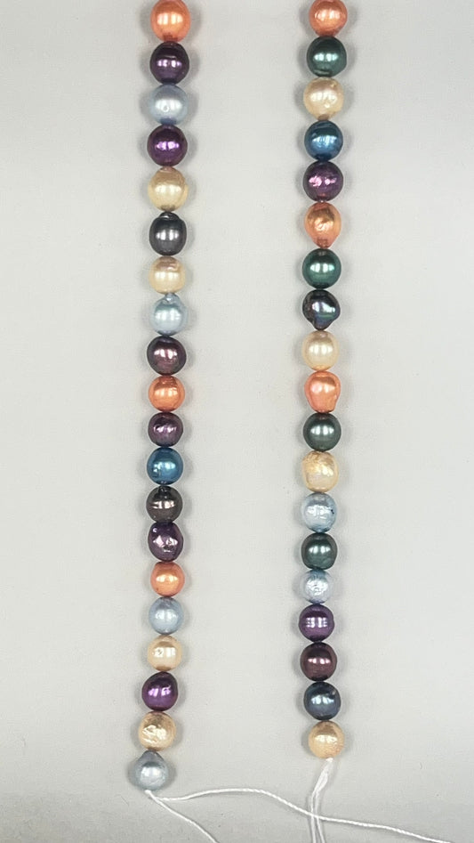 Freshwater Pearls 8mm Multicoloured Semi-Round