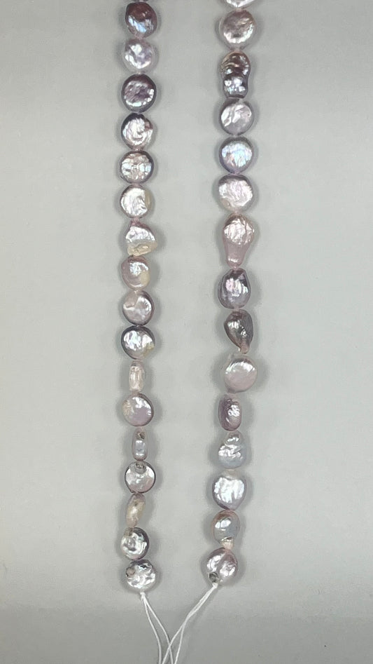 Freshwater Pearls Flat Coin 10mm Semi-Baroque